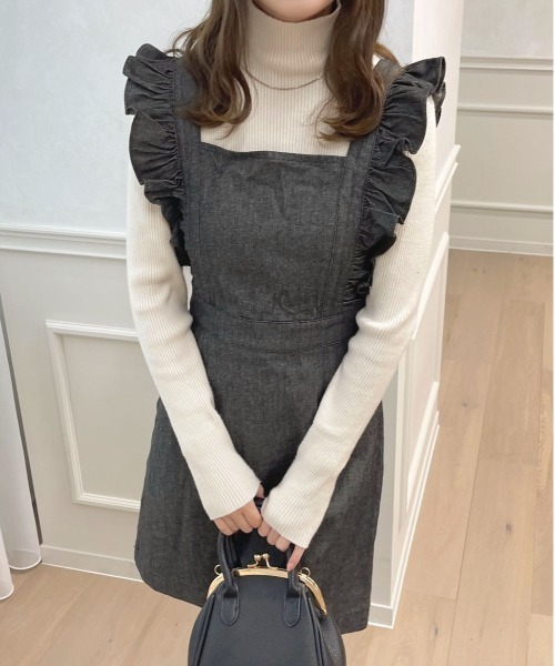 apres jour（アプレジュール）の「リブニットインナー【ZOZOTOWN限定アイテム】（ニット/セーター・レディース・ブラック/ピンクベージュ/アイボリー/モカ/ネイビー・X-LARGE/フリー）」の6枚目の写真