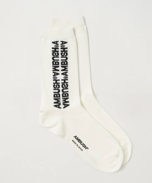 AMBUSH(アンブッシュ)の「SHANGHAI EXCLUSIVE LOGO SOCKS(ソックス/靴下・メンズ・ブラック/ホワイト/オレンジ/ブルー・1/2)」の2枚目の写真