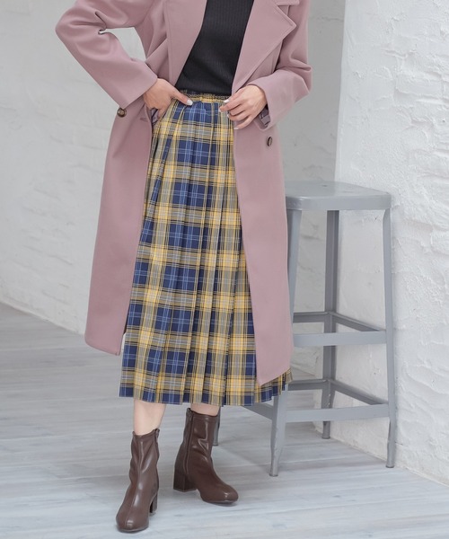 Honeys(ハニーズ)の「ロングプリーツスカート(スカート・レディース・レッド系その他/グリーン/ネイビー系/ブラック・L/M/S)」の3枚目の写真