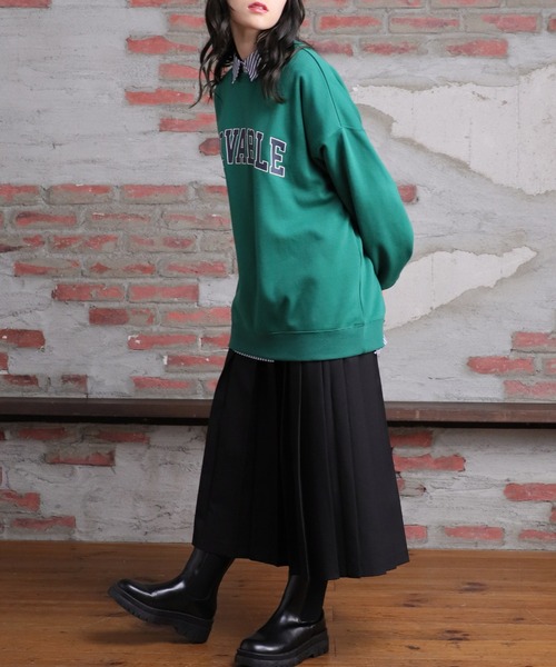 Honeys(ハニーズ)の「ロングプリーツスカート(スカート・レディース・レッド系その他/グリーン/ネイビー系/ブラック・L/M/S)」の2枚目の写真