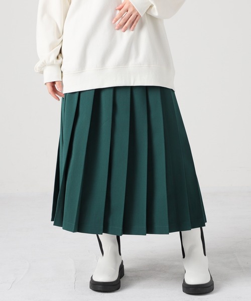 Honeys(ハニーズ)の「ロングプリーツスカート(スカート・レディース・レッド系その他/グリーン/ネイビー系/ブラック・L/M/S)」の21枚目の写真