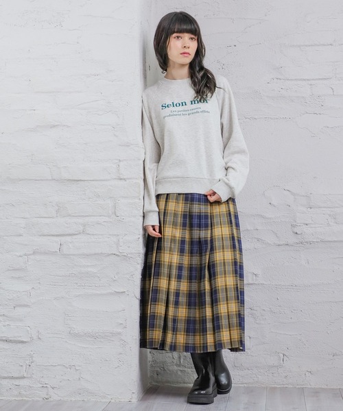 Honeys(ハニーズ)の「ロングプリーツスカート(スカート・レディース・レッド系その他/グリーン/ネイビー系/ブラック・L/M/S)」の12枚目の写真