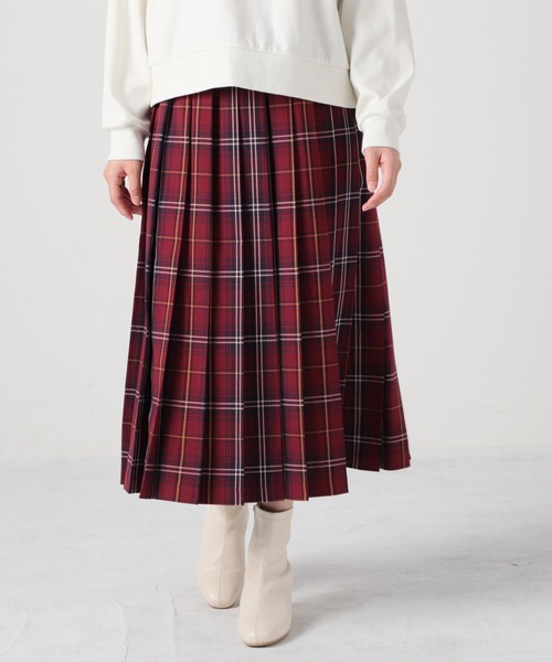 Honeys(ハニーズ)の「ロングプリーツスカート(スカート・レディース・レッド系その他/グリーン/ネイビー系/ブラック・L/M/S)」の22枚目の写真