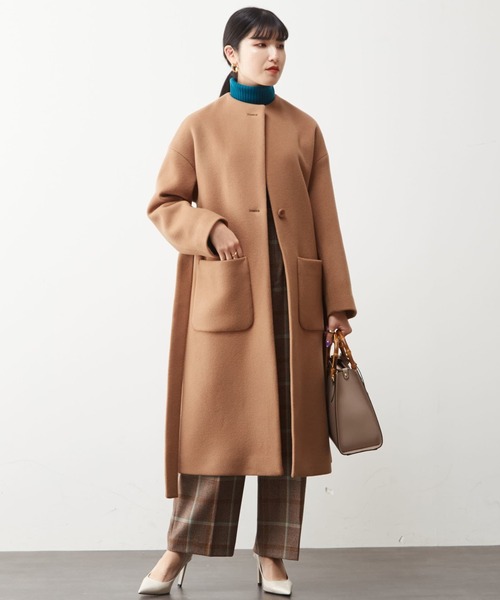 【PINKO】リバーシブルノーカラーコート　SIZE38 楽天市場】リバーシブル ノーカラー コートの通販