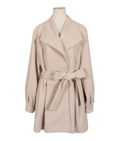 Julia Boutique(ジュリアブティック)の「バルーンスリーブミディ丈コート/22565(その他アウター・レディース・ブラック/ピンクベージュ/ライトベージュ・ONE)」の21枚目の写真