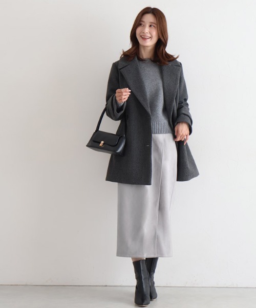 Pierrot（ピエロ）の「カットスエードラップスカート（スカート・レディース・アイボリー/ライトグレー/ブラウン系その他/グリーン系その他/モカ/ベージュ/アッシュ/パープル系その他/グレー・M/L）」の20枚目の写真