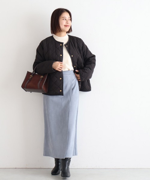 Pierrot（ピエロ）の「カットスエードラップスカート（スカート・レディース・アイボリー/ライトグレー/ブラウン系その他/グリーン系その他/モカ/ベージュ/アッシュ/パープル系その他/グレー・M/L）」の22枚目の写真