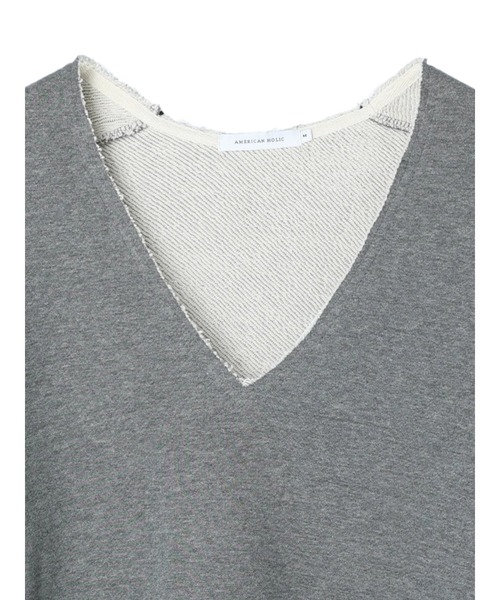 AMERICAN HOLIC(アメリカンホリック)の「深Vネック裏毛プルオーバー2(スウェット・レディース・杢グレー・L/M)」の12枚目の写真