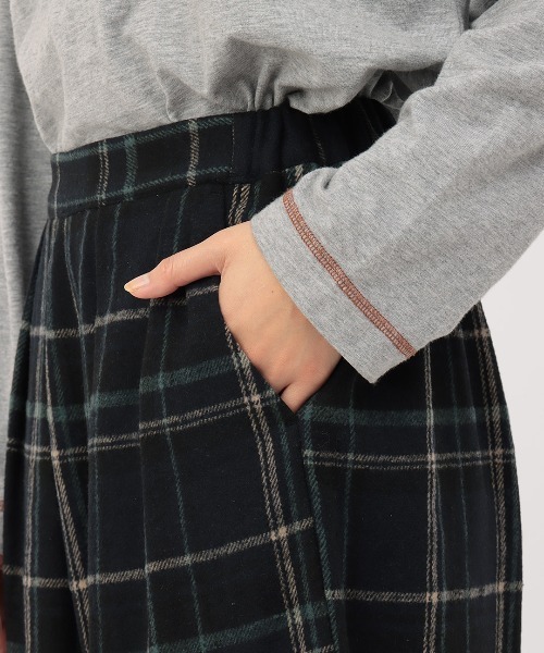 チチカカ（チチカカ）の「ワイドタックチェックパンツ（その他パンツ・レディース・ネイビー/ベージュ/カーキ・FREE）」の18枚目の写真