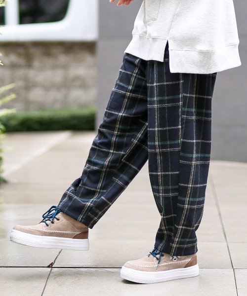 チチカカ（チチカカ）の「ワイドタックチェックパンツ（その他パンツ・レディース・ネイビー/ベージュ/カーキ・FREE）」の7枚目の写真