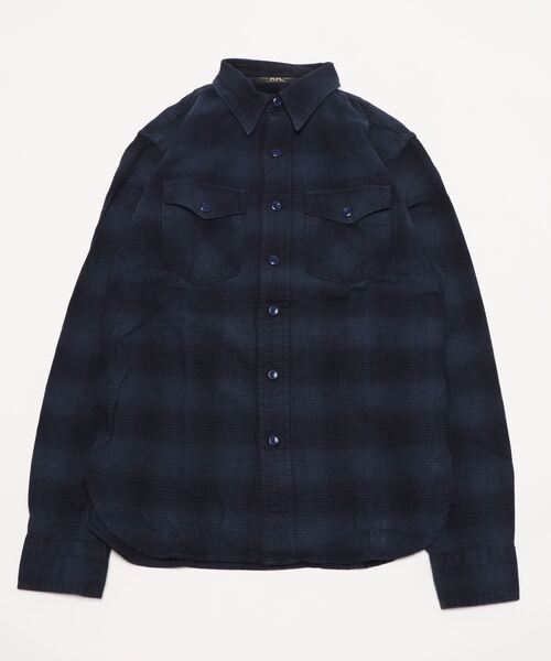 RRL プラッド ブラッシュド ツイル ワークシャツ