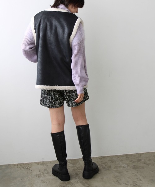 GeeRA（ジーラ）の「ツイードショートパンツ（その他パンツ・レディース・マルチ/ブラック・MEDIUM）」の6枚目の写真