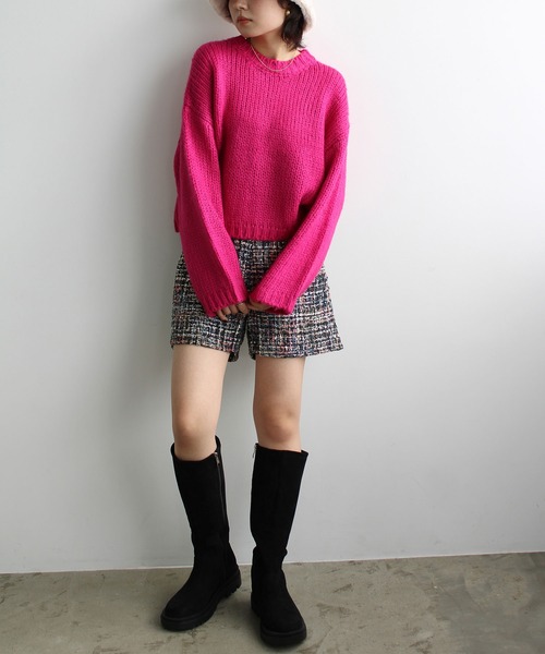 GeeRA（ジーラ）の「ツイードショートパンツ（その他パンツ・レディース・マルチ/ブラック・MEDIUM）」の3枚目の写真