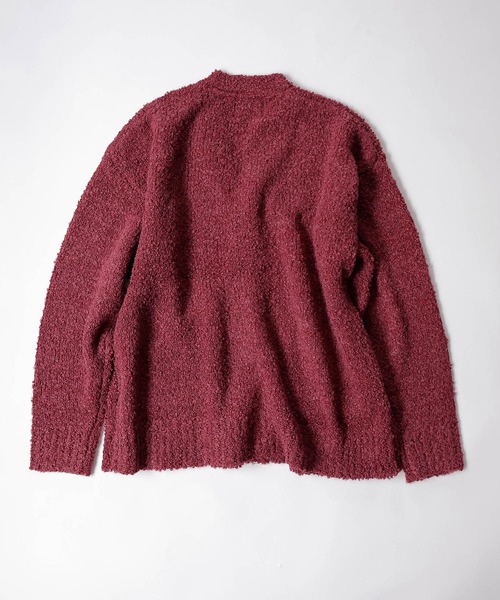NUMBER (N)INE(ナンバーナイン)の「NUMBER (N)INE/ナンバーナイン ALPACA BORDER KNIT BIG CARDIGAN/ウールアルパカ混 ブークレーニット ワイドボーダー/ソリッド オーバーサイズカーディガン(カーディガン/ボレロ・メンズ・ブラック/グレー系その他/グレー/イエロー/レッド系その他/バーガンディー・2/3/4)」の21枚目の写真