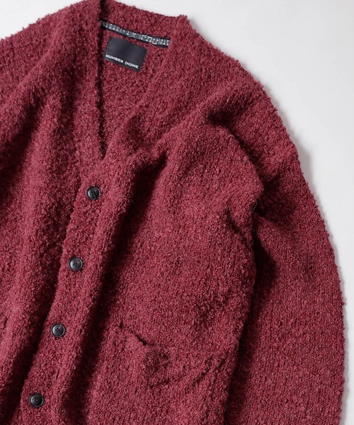 NUMBER (N)INE(ナンバーナイン)の「NUMBER (N)INE/ナンバーナイン ALPACA BORDER KNIT BIG CARDIGAN/ウールアルパカ混 ブークレーニット ワイドボーダー/ソリッド オーバーサイズカーディガン(カーディガン/ボレロ・メンズ・ブラック/グレー系その他/グレー/イエロー/レッド系その他/バーガンディー・2/3/4)」の20枚目の写真