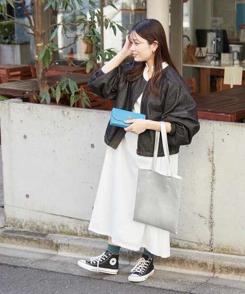 Actually（アクチュアリー）の「フェイクレザー プリーツトート（トートバッグ・レディース・ブラック/シルバー・フリー）」の11枚目の写真