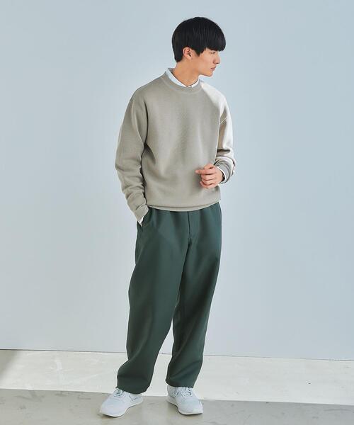 green label relaxing（グリーンレーベルリラクシング）の「エアロギャバ ワイド イージー パンツ -防シワ-（その他パンツ・メンズ・ダークグリーン/ホワイト/ナチュラル・L/S/M）」の5枚目の写真