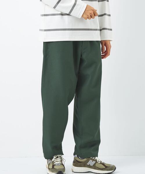 green label relaxing（グリーンレーベルリラクシング）の「エアロギャバ ワイド イージー パンツ -防シワ-（その他パンツ・メンズ・ダークグリーン/ホワイト/ナチュラル・L/S/M）」の7枚目の写真