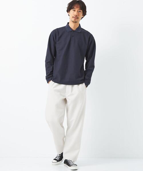 green label relaxing（グリーンレーベルリラクシング）の「エアロギャバ ワイド イージー パンツ -防シワ-（その他パンツ・メンズ・ダークグリーン/ホワイト/ナチュラル・L/S/M）」の18枚目の写真