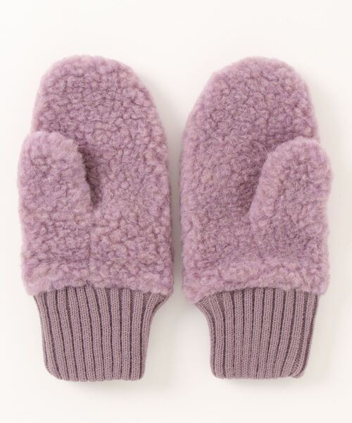 ROSE BUD（ローズバッド）の「(COLD BRAKER)ミトン（手袋・レディース・イエロー/グレー/パープル・FREE）」の4枚目の写真