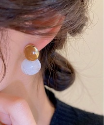 【OKUOKU 0909】 ダブルストーンピアス oku-pierce-692395383374-55