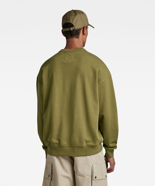 G-Star Raw Felpa Uomo Irregular Graphics Loose - Girocollo, Maniche Lunghe, Stampe Grafiche Casual, Vestibilità Comoda