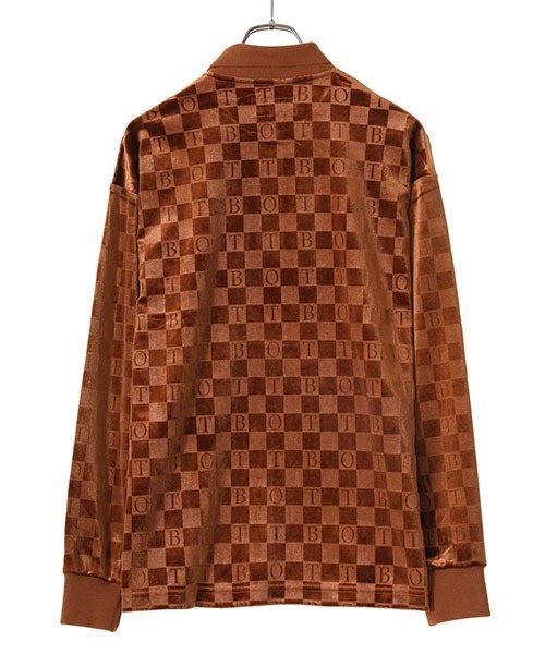 BOTT（ボット）の「BOTT / ボット：Checkerboard Velour Polo：22B-SH2[WAX]（Tシャツ/カットソー・メンズ・ライトブルー/ブラウン・XL/L/M）」の20枚目の写真