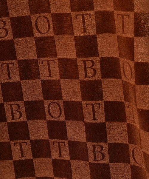 BOTT（ボット）の「BOTT / ボット：Checkerboard Velour Polo：22B-SH2[WAX]（Tシャツ/カットソー・メンズ・ライトブルー/ブラウン・XL/L/M）」の17枚目の写真