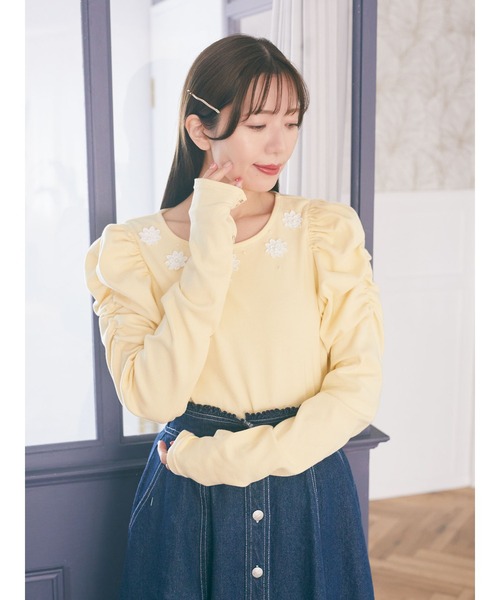 Areeam(アリーム)の「モチーフリブプルオーバー(Tシャツ/カットソー・レディース・イエロー/ピンク/オフホワイト・FREE)」の21枚目の写真