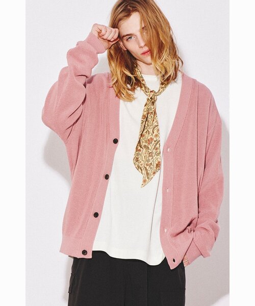 tk.TAKEO KIKUCHI（ティーケータケオキクチ）の「◆カラーニットカーディガン（カーディガン/ボレロ・メンズ・ブルー/ベビーピンク/チャコールグレー/ブラック/マスタード・03/01/02）」の5枚目の写真