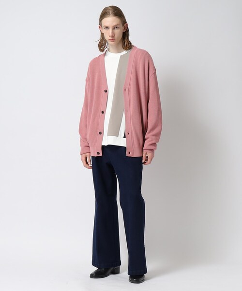 tk.TAKEO KIKUCHI（ティーケータケオキクチ）の「◆カラーニットカーディガン（カーディガン/ボレロ・メンズ・ブルー/ベビーピンク/チャコールグレー/ブラック/マスタード・03/01/02）」の6枚目の写真