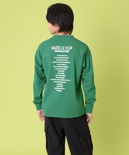 GLAZOS（グラソス）の「バックプリント長袖Tシャツ（Tシャツ/カットソー・キッズ・ホワイト/グリーン/ブラック/マスタード・160cm/170cm/150cm/140cm）」の3枚目の写真