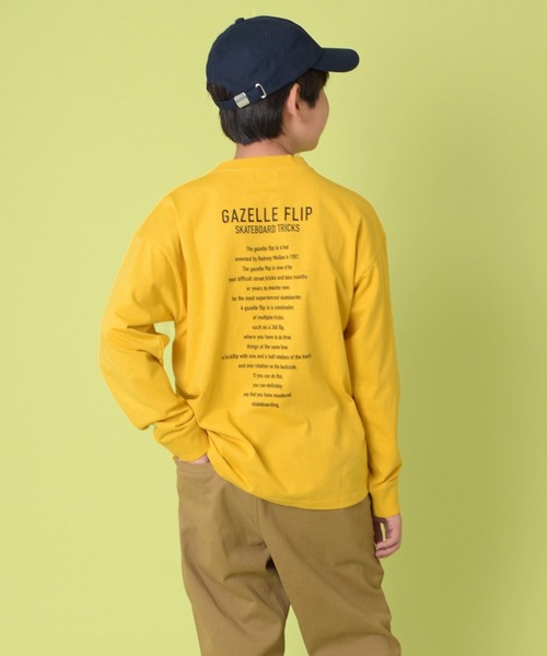 GLAZOS（グラソス）の「バックプリント長袖Tシャツ（Tシャツ/カットソー・キッズ・ホワイト/グリーン/ブラック/マスタード・160cm/170cm/150cm/140cm）」の4枚目の写真