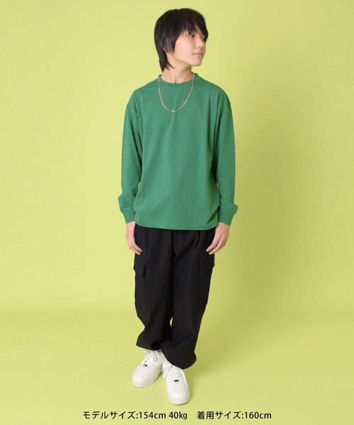 GLAZOS（グラソス）の「バックプリント長袖Tシャツ（Tシャツ/カットソー・キッズ・ホワイト/グリーン/ブラック/マスタード・160cm/170cm/150cm/140cm）」の9枚目の写真