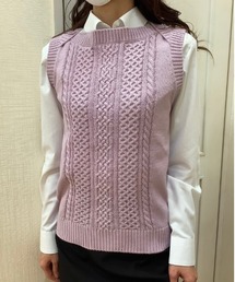 ベーシック ボートネックニットベスト