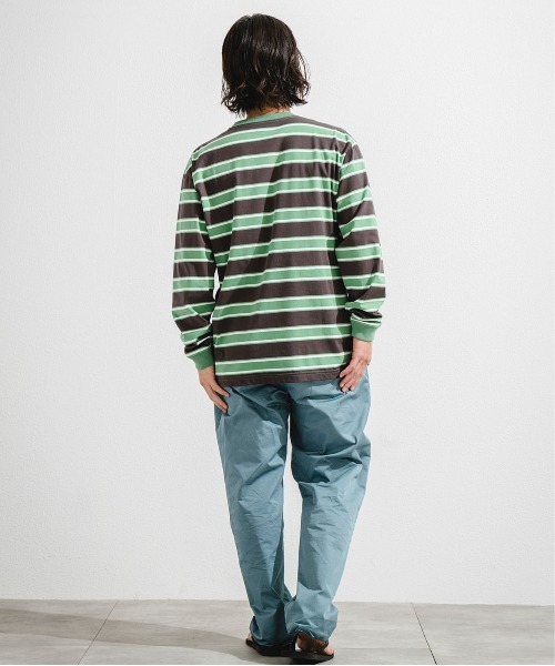 OFFSHORE（オフショア）の「MULTI BORDER L/STEE/マルチボーダー ロングスリーブティー（Tシャツ/カットソー・メンズ・グリーン/ブルー・XL/L/M/S）」の5枚目の写真