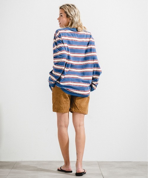 OFFSHORE（オフショア）の「MULTI BORDER L/STEE/マルチボーダー ロングスリーブティー（Tシャツ/カットソー・メンズ・グリーン/ブルー・XL/L/M/S）」の7枚目の写真