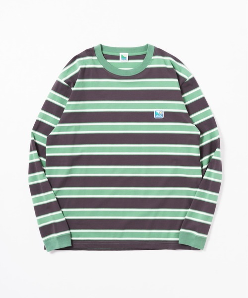 OFFSHORE（オフショア）の「MULTI BORDER L/STEE/マルチボーダー ロングスリーブティー（Tシャツ/カットソー・メンズ・グリーン/ブルー・XL/L/M/S）」の10枚目の写真