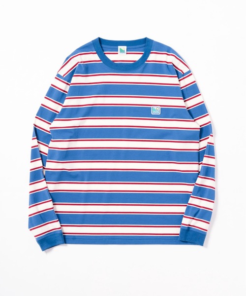 OFFSHORE（オフショア）の「MULTI BORDER L/STEE/マルチボーダー ロングスリーブティー（Tシャツ/カットソー・メンズ・グリーン/ブルー・XL/L/M/S）」の11枚目の写真