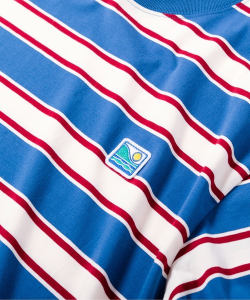 OFFSHORE（オフショア）の「MULTI BORDER L/STEE/マルチボーダー ロングスリーブティー（Tシャツ/カットソー・メンズ・グリーン/ブルー・XL/L/M/S）」の13枚目の写真