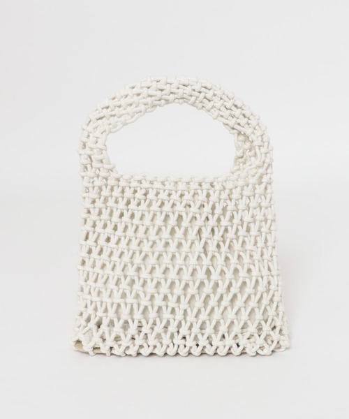 SMELLY(スメリー)の「メッシュミニバッグ(ハンドバッグ・レディース・アイボリー/ライトブラウン/ミント・-)」の18枚目の写真