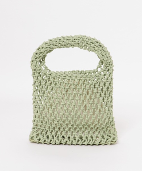 SMELLY(スメリー)の「メッシュミニバッグ(ハンドバッグ・レディース・アイボリー/ライトブラウン/ミント・-)」の21枚目の写真