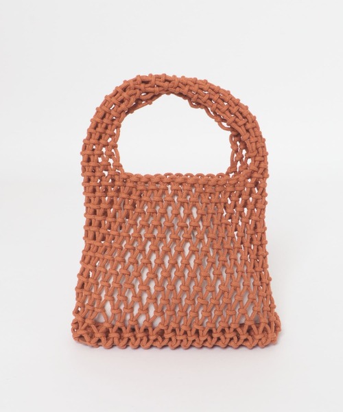 SMELLY(スメリー)の「メッシュミニバッグ(ハンドバッグ・レディース・アイボリー/ライトブラウン/ミント・-)」の14枚目の写真