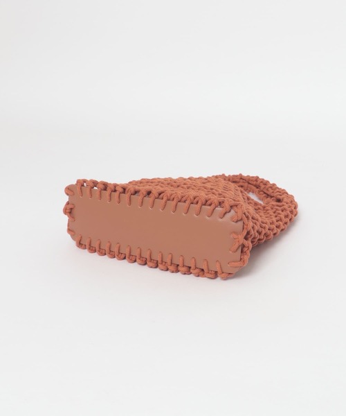 SMELLY(スメリー)の「メッシュミニバッグ(ハンドバッグ・レディース・アイボリー/ライトブラウン/ミント・-)」の9枚目の写真