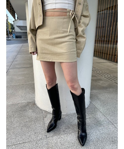 ENVYM(アンビー)の「ウエスタンライクSK(スカート・レディース・ブラック/ベージュ/ホワイト・SMALL/MEDIUM)」の3枚目の写真