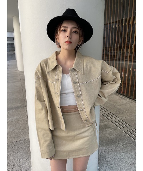 ENVYM(アンビー)の「ウエスタンライクSK(スカート・レディース・ブラック/ベージュ/ホワイト・SMALL/MEDIUM)」の4枚目の写真