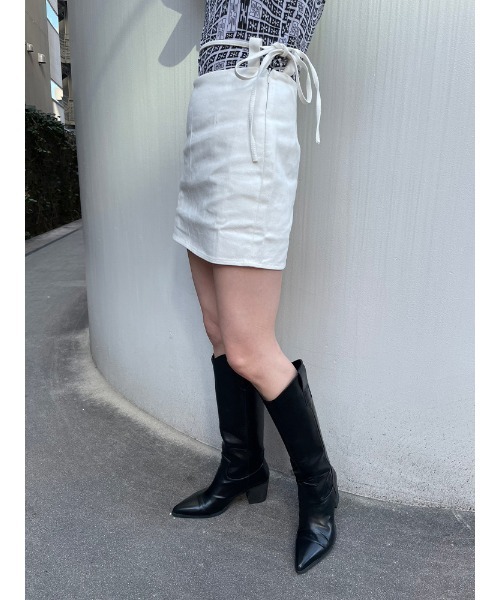ENVYM(アンビー)の「ウエスタンライクSK(スカート・レディース・ブラック/ベージュ/ホワイト・SMALL/MEDIUM)」の12枚目の写真