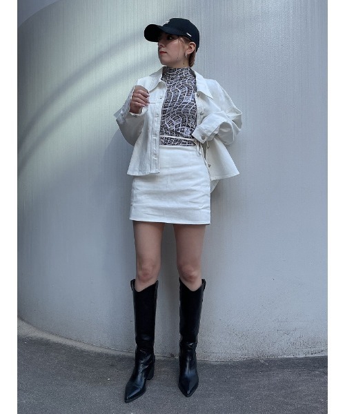 ENVYM(アンビー)の「ウエスタンライクSK(スカート・レディース・ブラック/ベージュ/ホワイト・SMALL/MEDIUM)」の17枚目の写真