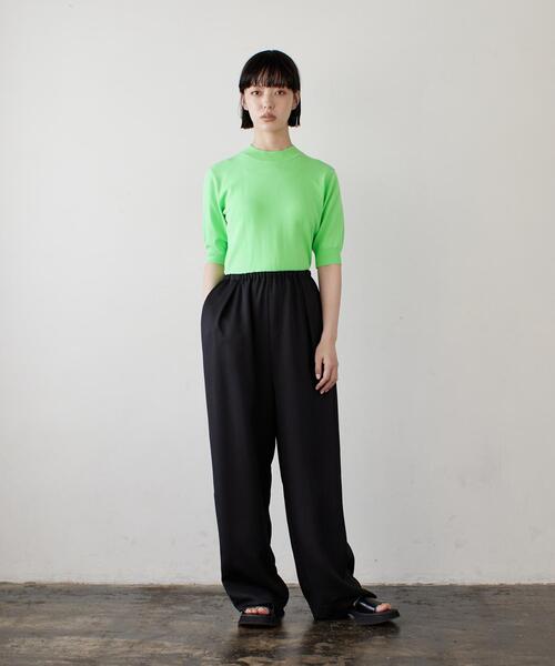 LANVIN en Bleu(ランバンオンブルー)の「ゴムギャザーワイドパンツ(その他パンツ・レディース・ベージュ/ブラック/チャコールグレー・38/36)」の9枚目の写真