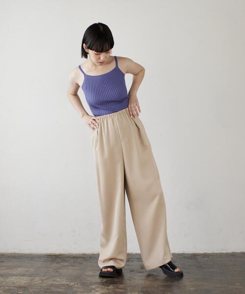 LANVIN en Bleu(ランバンオンブルー)の「ゴムギャザーワイドパンツ(その他パンツ・レディース・ベージュ/ブラック/チャコールグレー・38/36)」の12枚目の写真